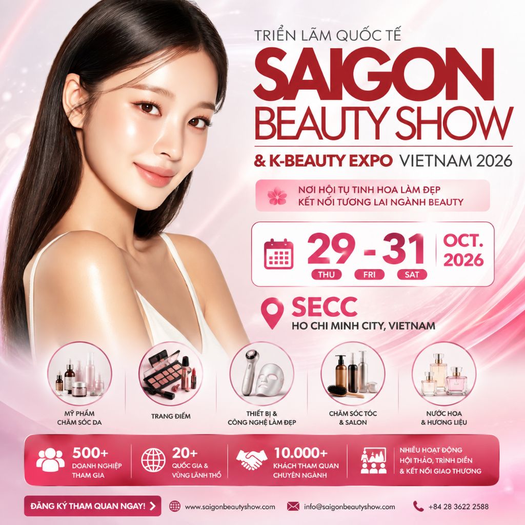 Saigon Beauty Show 2026 | Thiết kế, thi công gian hàng